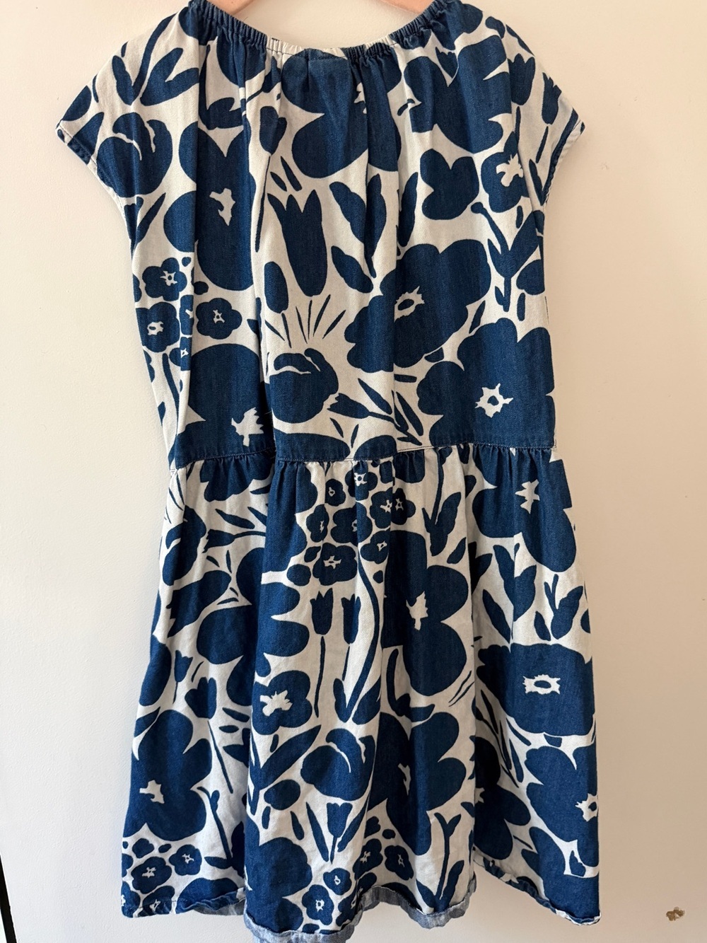 Marimekko Girl's Denim Sleeveless dress 👗 Size 7-8 - 100% Cotton- Indigo blue - Picture 3 of 5